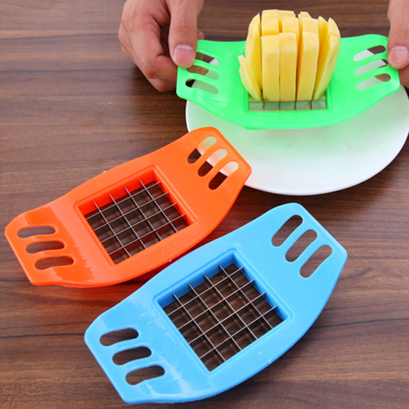 French Fry Potato Chipper Vegetable Fruit Cutter and Chopper Useful Kitchen Tool Random Colours - Image 5
