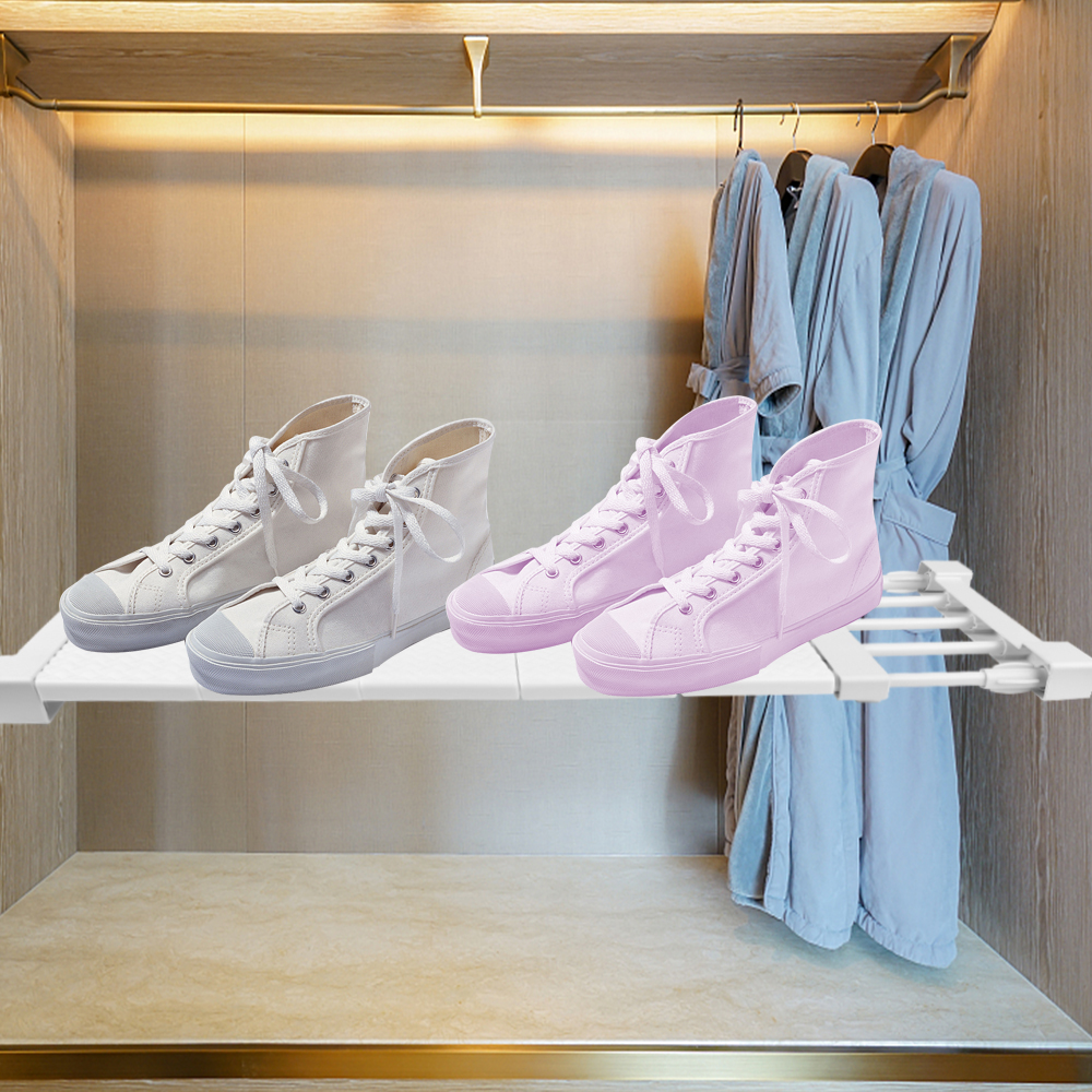 Adjustable Extendable Rack Closet Cupboard Divider Rack Storage Organizer Shelf Easy to install - Image 9